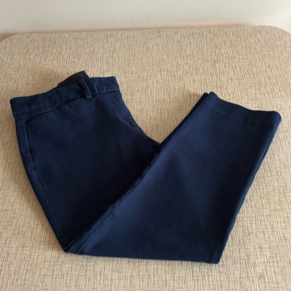 Ann Taylor navy blue cropped pants. Excellent Used Condition. Size 6 petite - Picture 2 of 6
